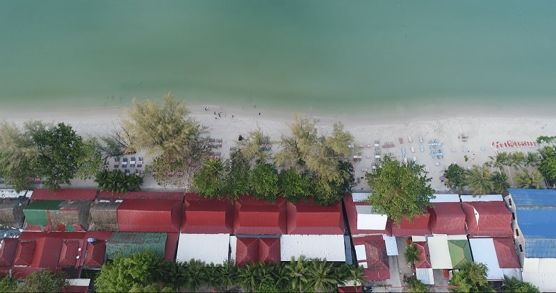 aerial view of Sihanoukville, Cambodia